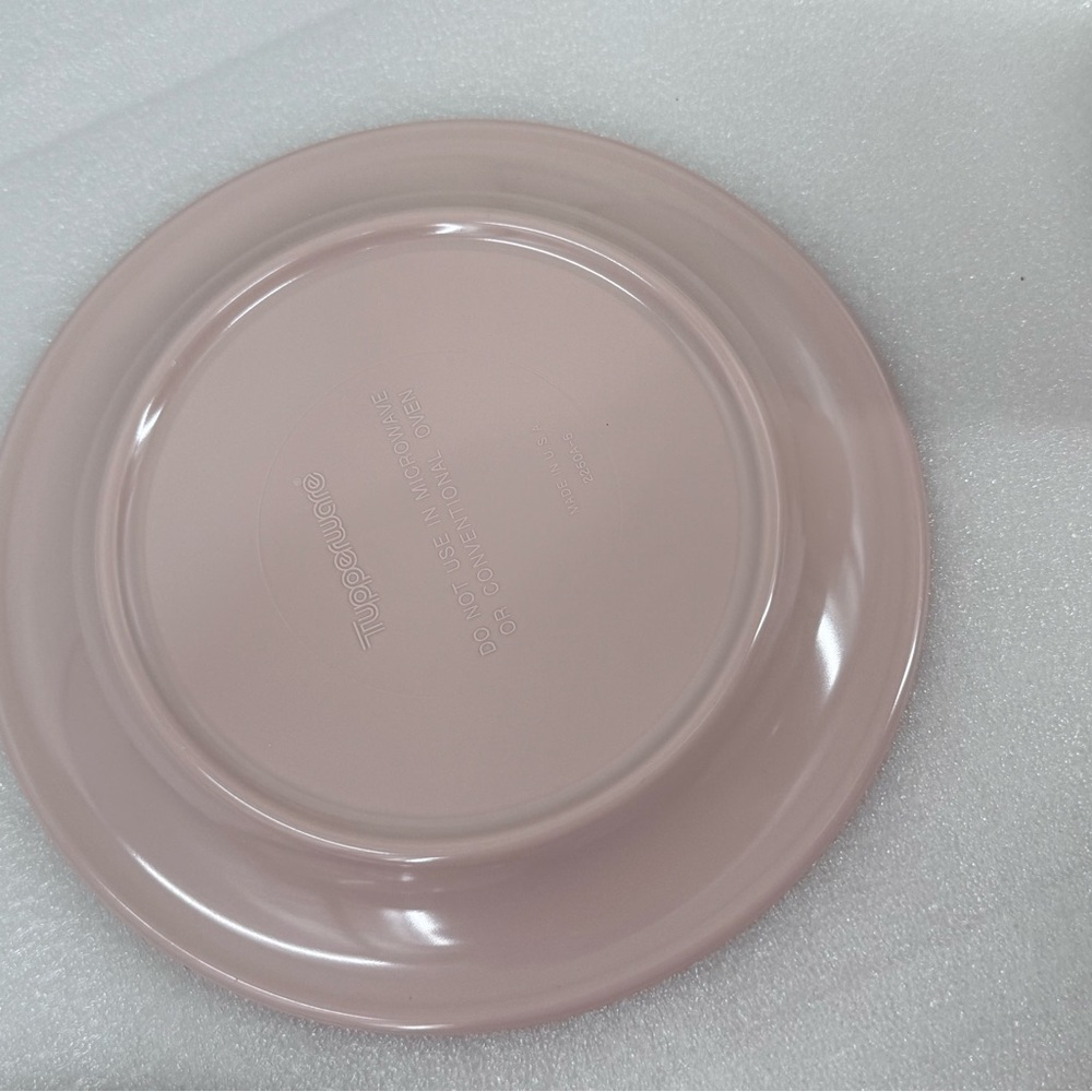 VINTAGE 4 Pcs TUPPERWARE MELAMINE DISH SET  Pink Plate Bowl Coffee Drink Cup - Picture 7 of 14